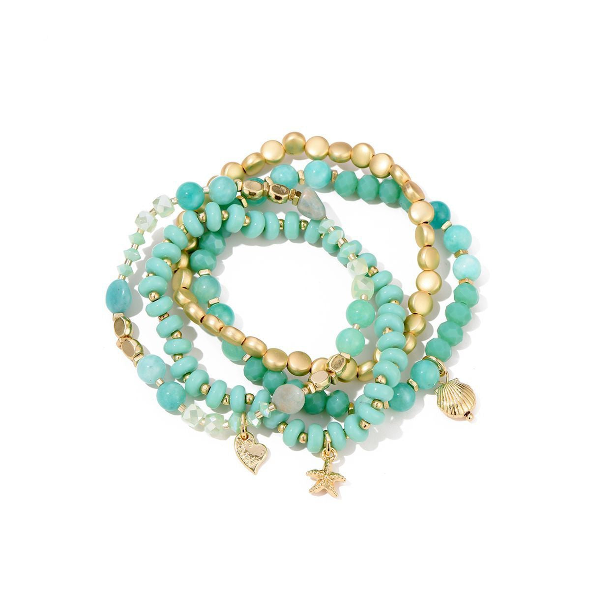 Sweet7 Armbanden set beach - turquoise