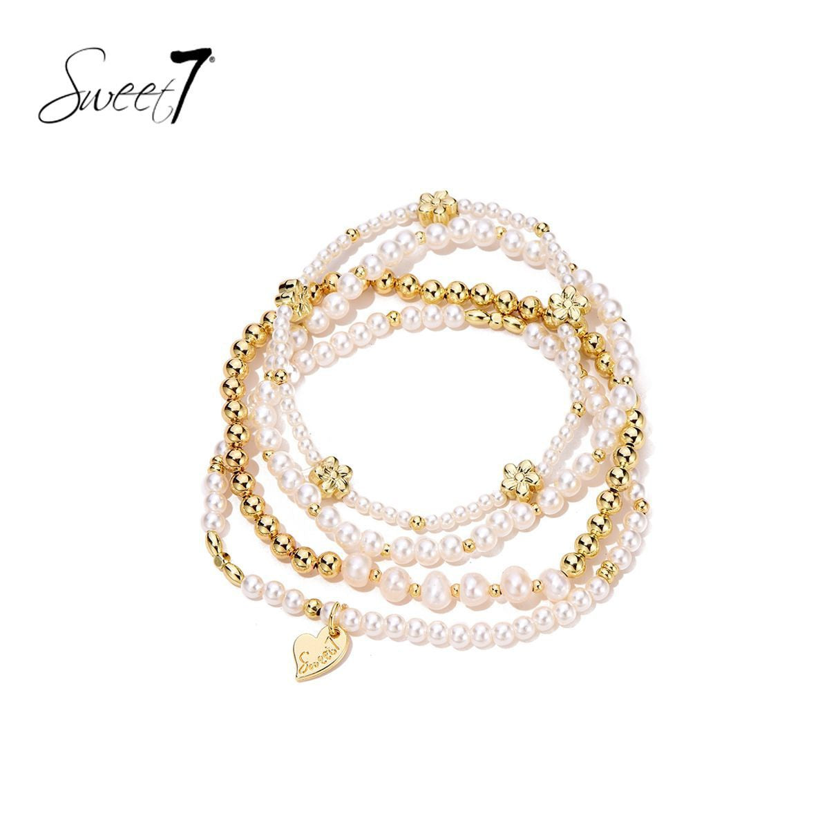 Sweet7 armbanden set - wit