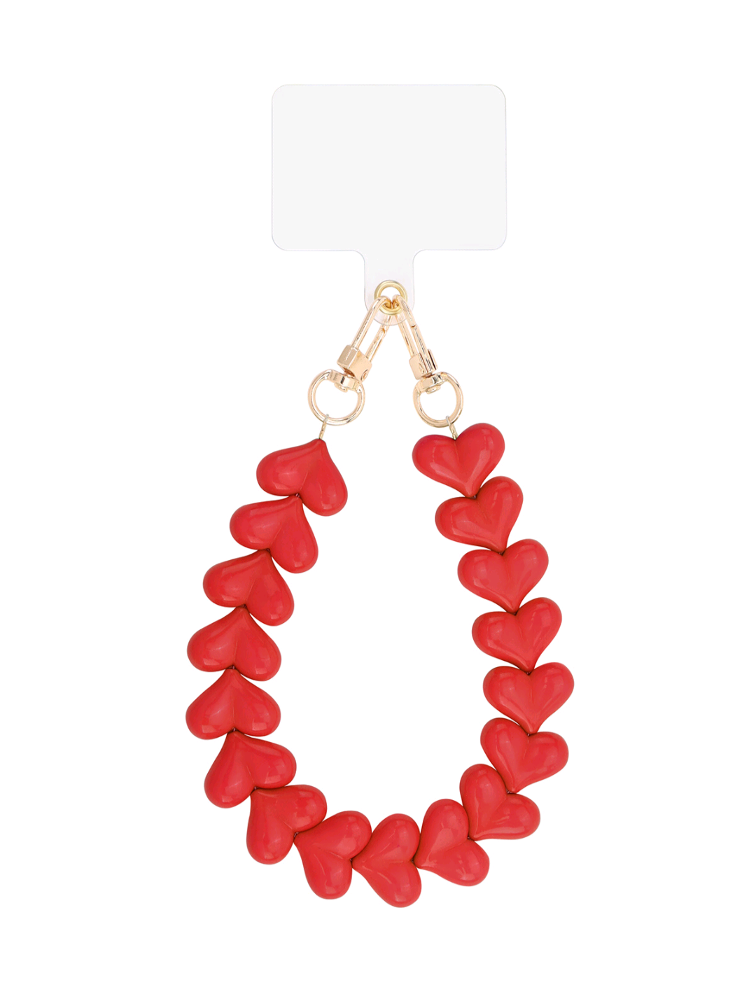 Hart telefoonkoord - rood