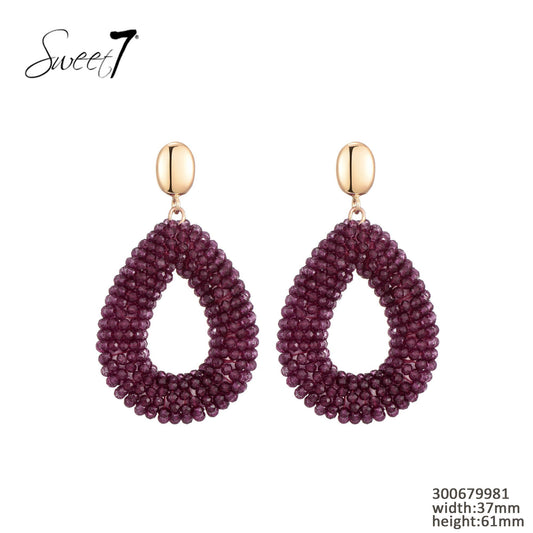 Sweet7 oorbellen - rood/goud