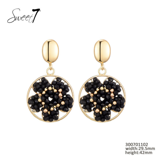 Sweet7 oorbellen - zwart/goud