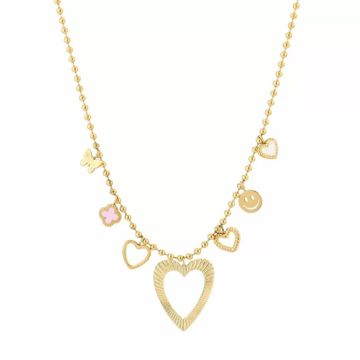 Bedels ketting - statement necklace - goud