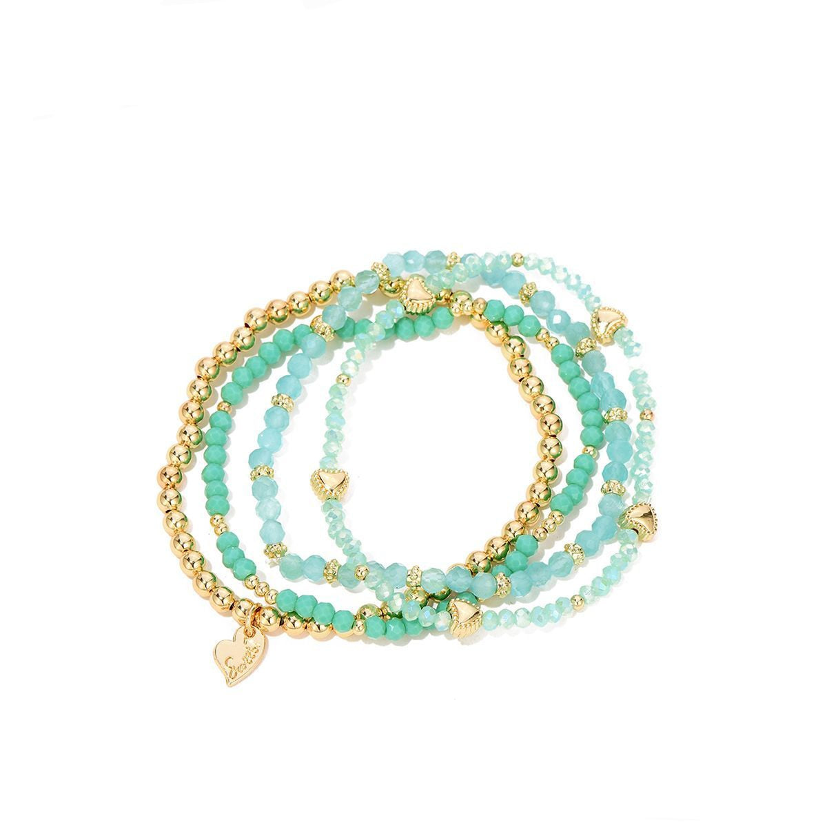 Armbanden set heart - turquoise