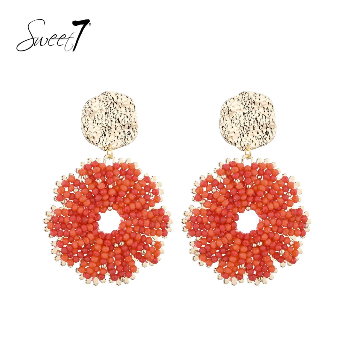 Sweet7 oorbellen - rood