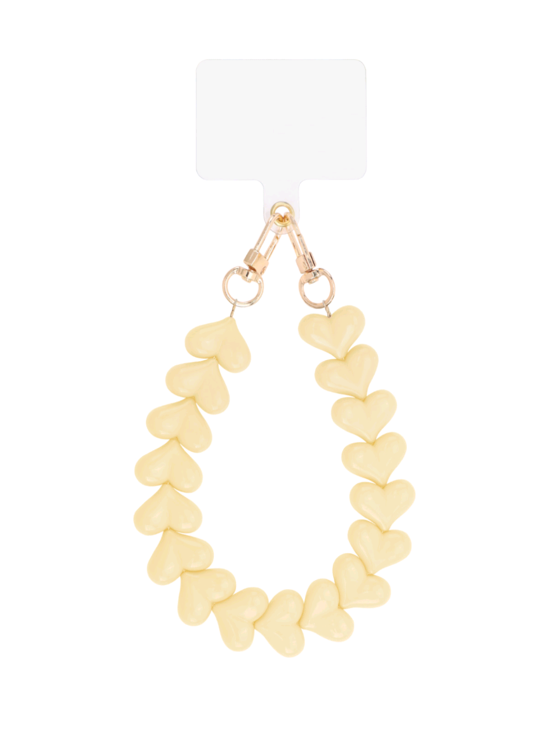 Hart telefoonkoord - geel