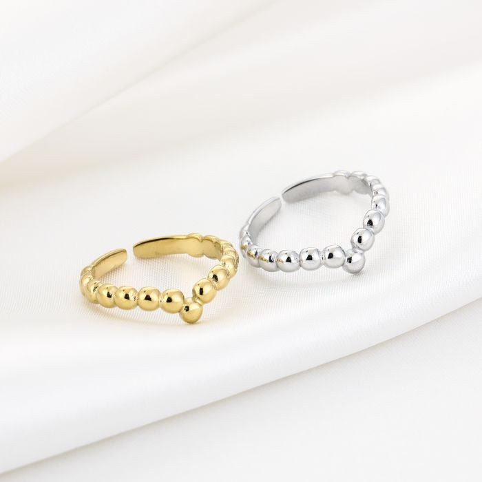 Basic dots ring - zilver