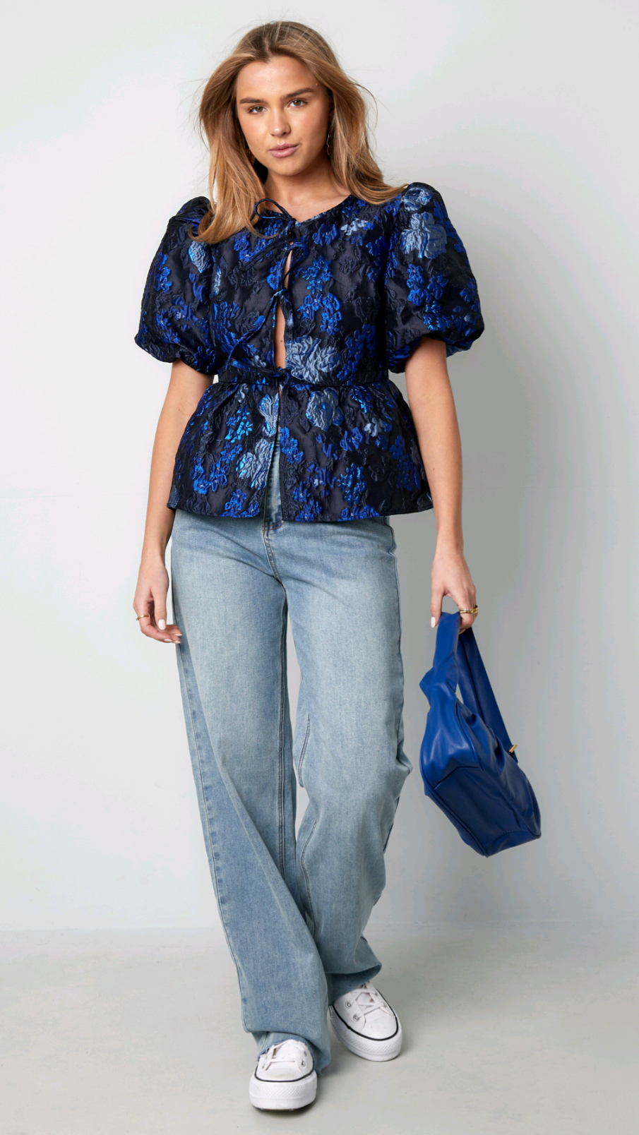 Top Floral - blauw