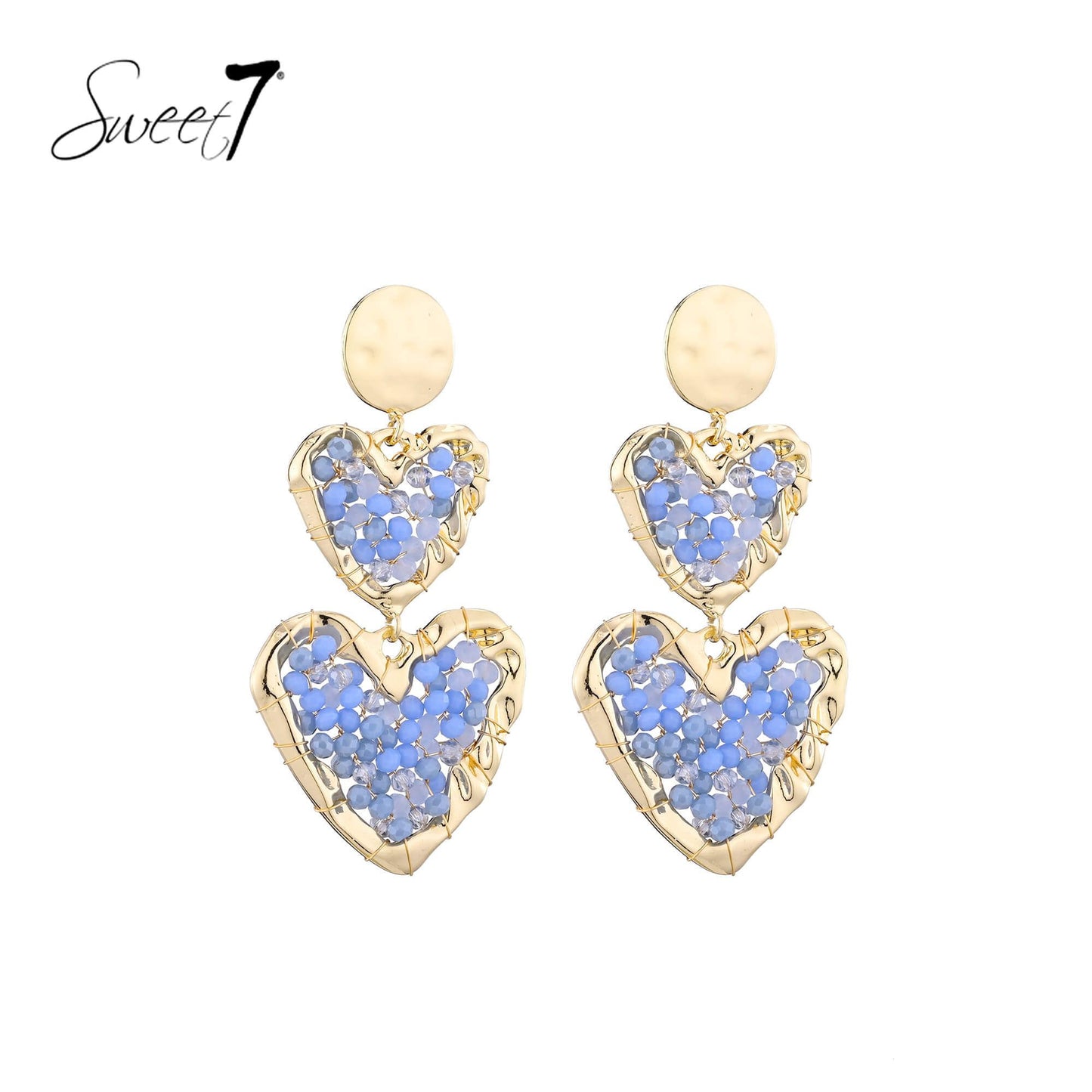 Sweet7 oorbellen - blauw