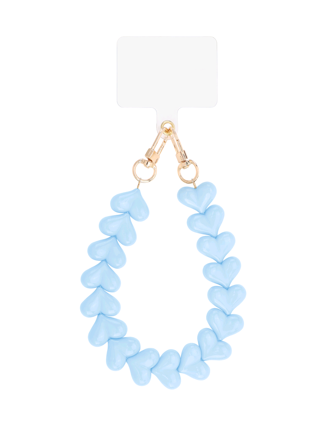 Hart telefoonkoord - lichtblauw