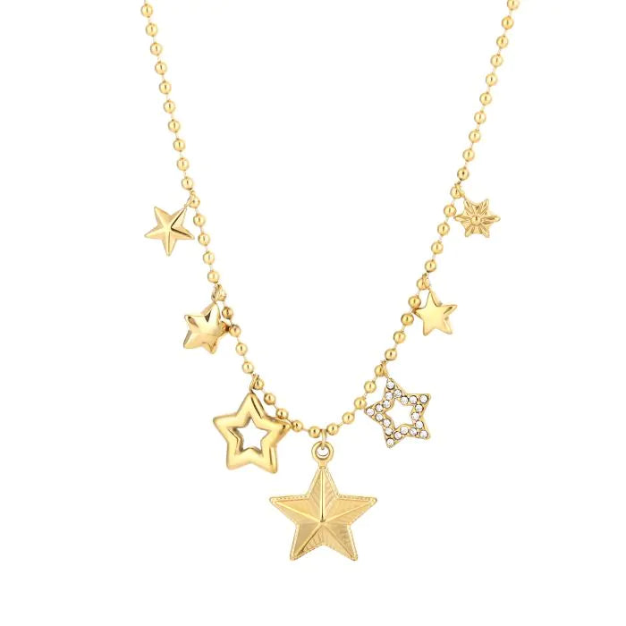 Steren bedels ketting - goud