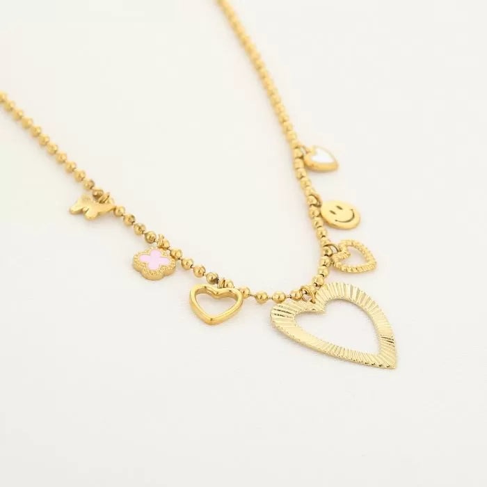 Bedels ketting - statement necklace - goud