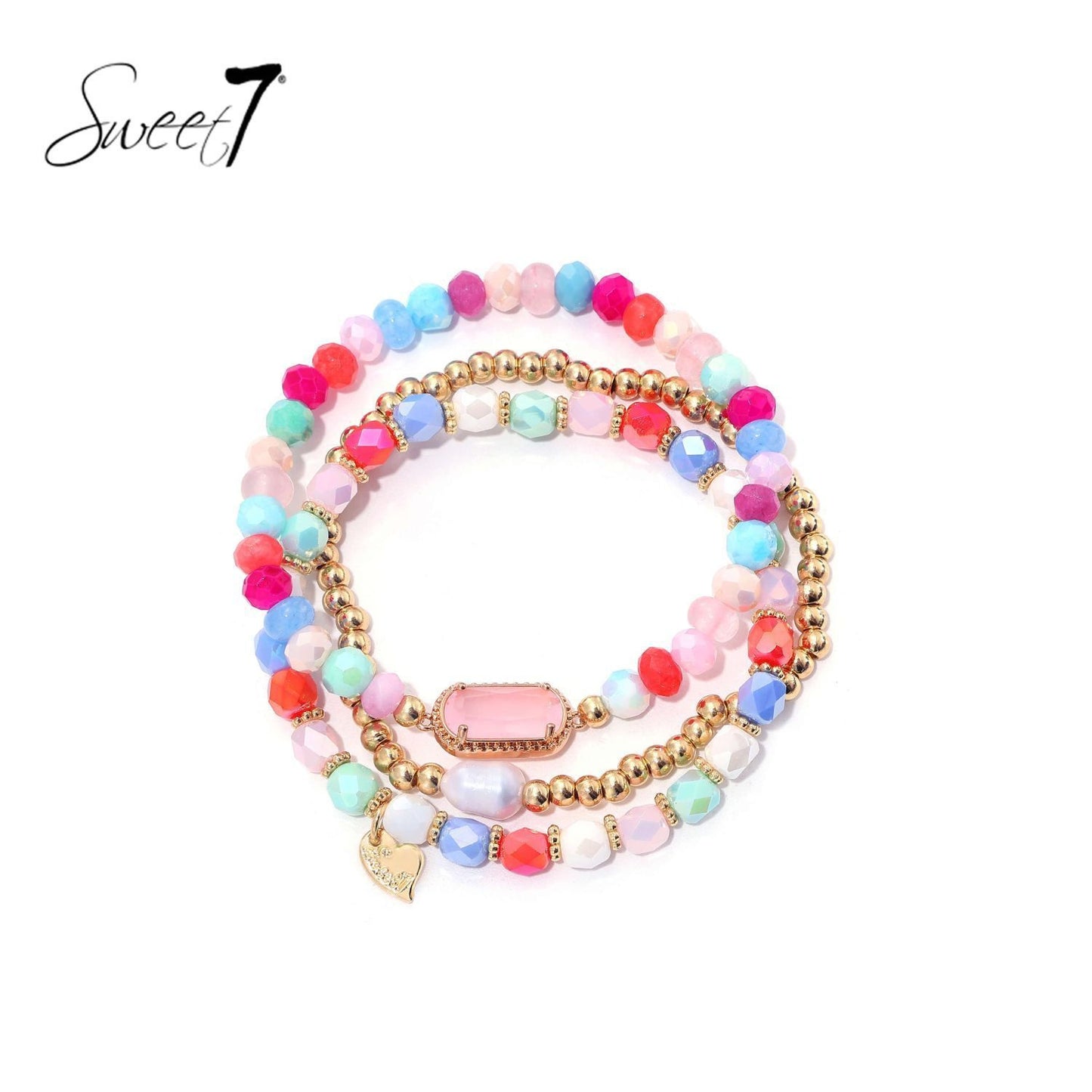 Sweet7 armbanden set - multi