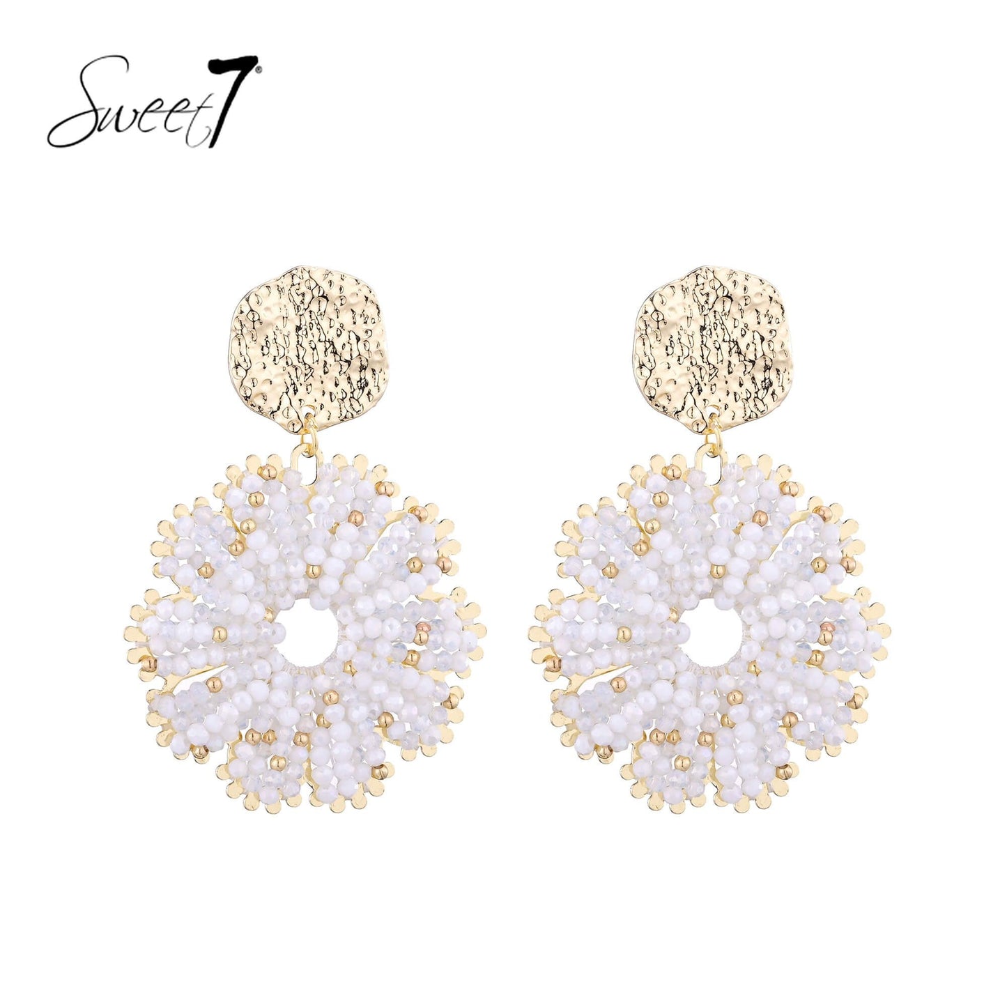 Sweet7 oorbellen - wit