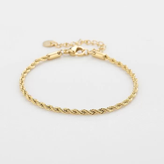 Basic gedraaide armband - goud