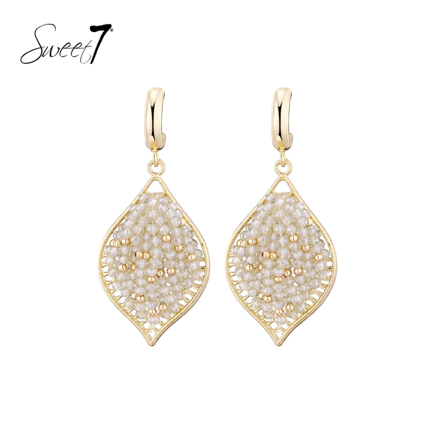 Sweet7 oorbellen - beige