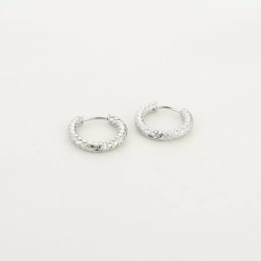 Basic creolen - zilver