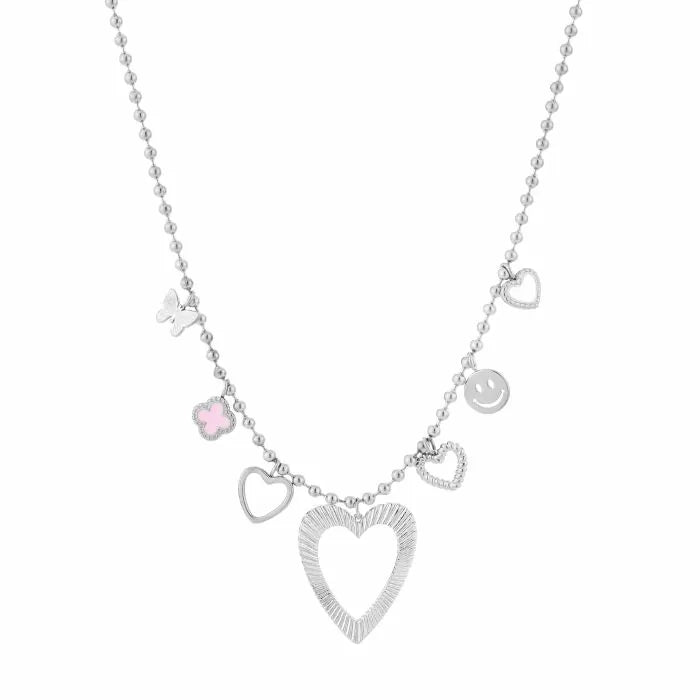 Bedels ketting - statement necklace - zilver