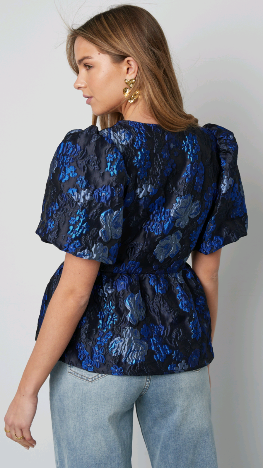 Top Floral - blauw