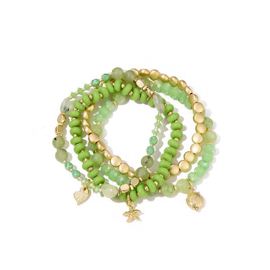 Sweet7 Armbanden set beach - groen