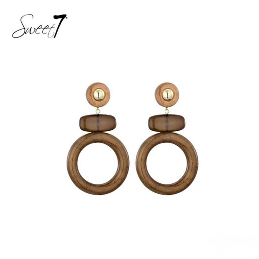 Sweet7 oorbellen - Camel
