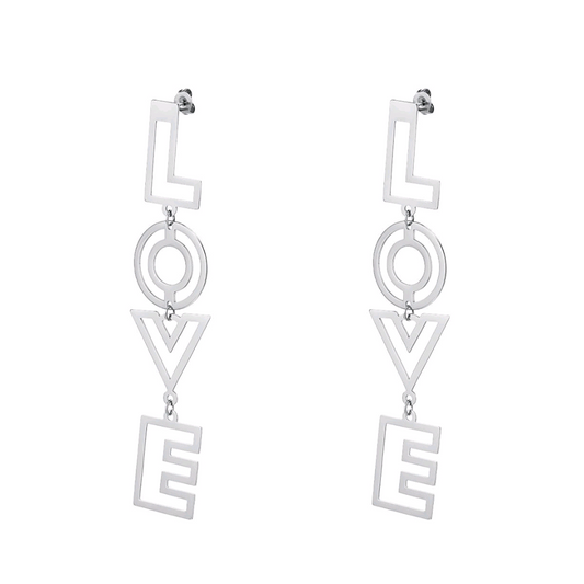 Love oorbellen - zilver