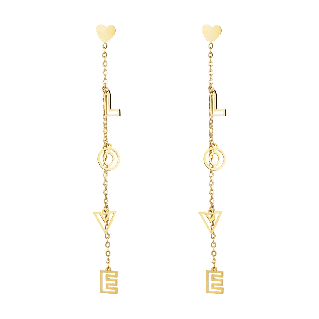 Oorknopjes love - goud