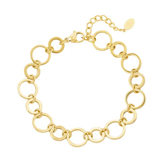 Armband met ronde schakels - goud