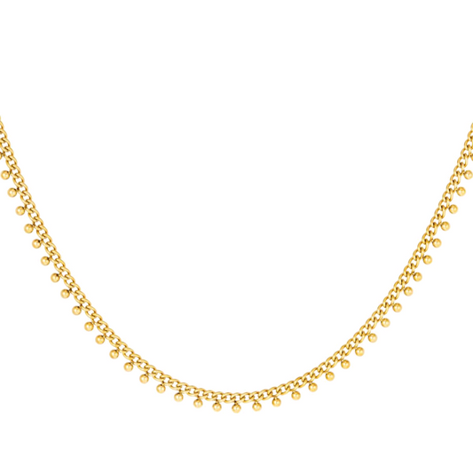 Stippen ketting - goud