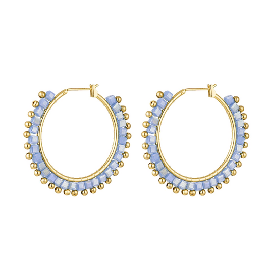 Dots oorbellen - blauw