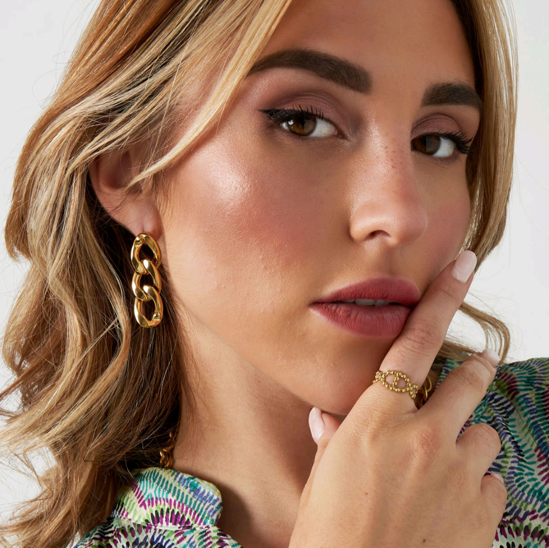 Bolletjes ring - goud