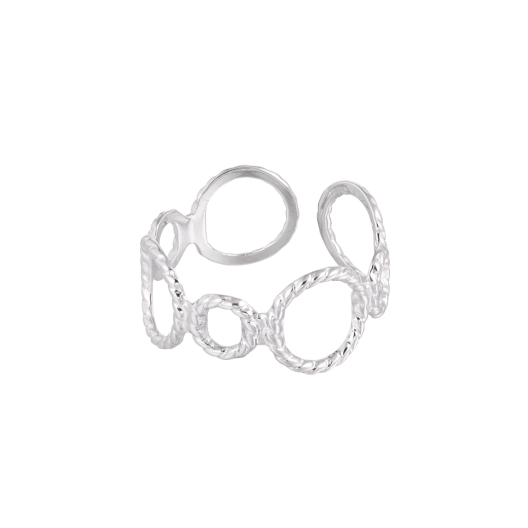 Cirkel ring - zilver