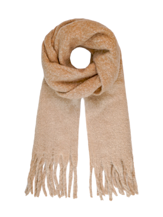 Kleurrijke sjaal beige
