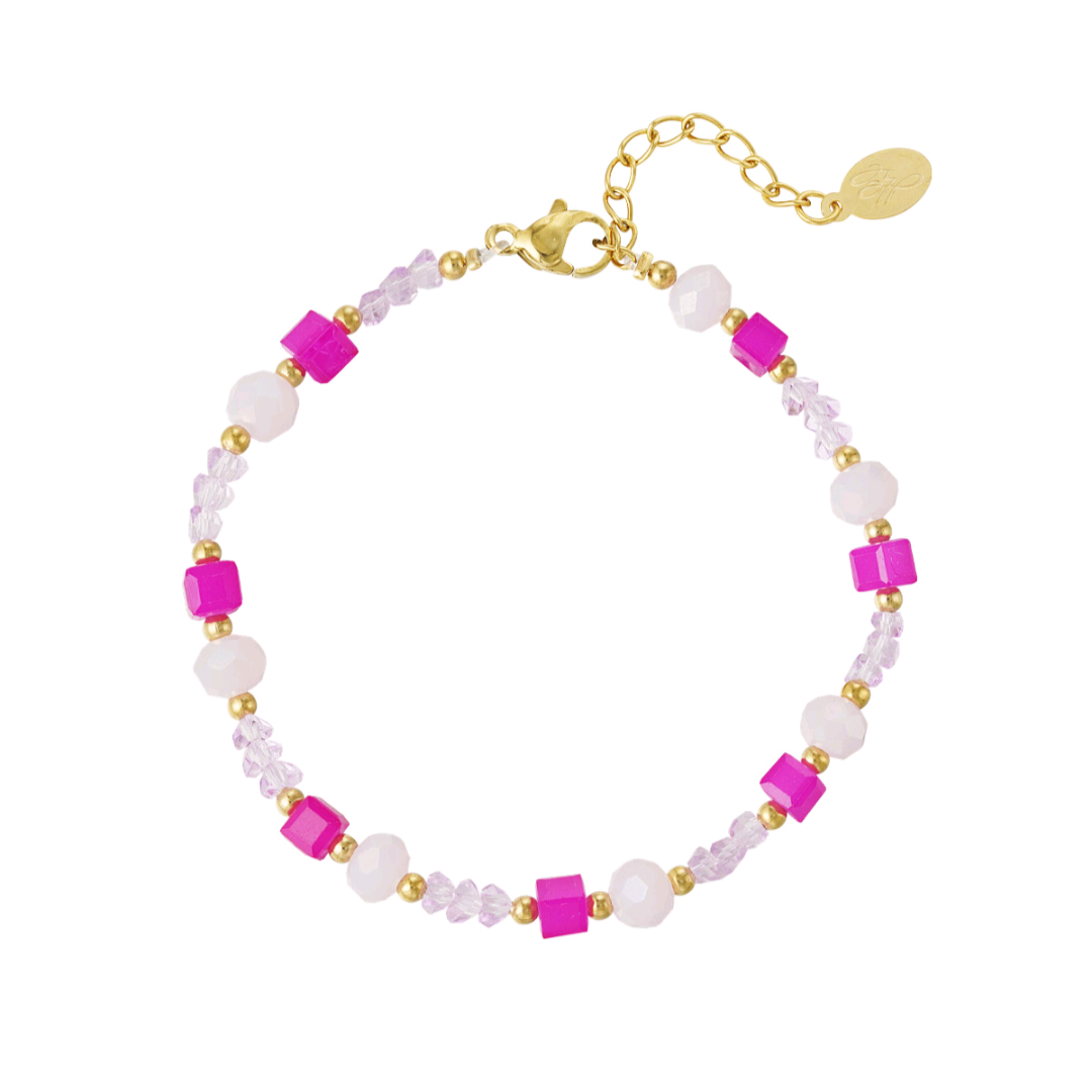Armband twisted love - roze