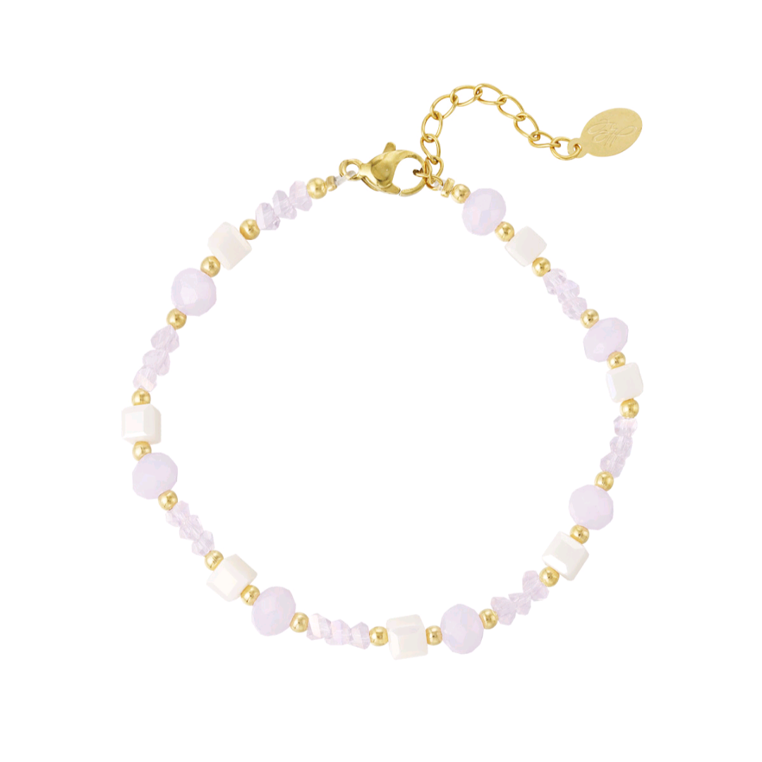 Armband twisted love - lichtroze