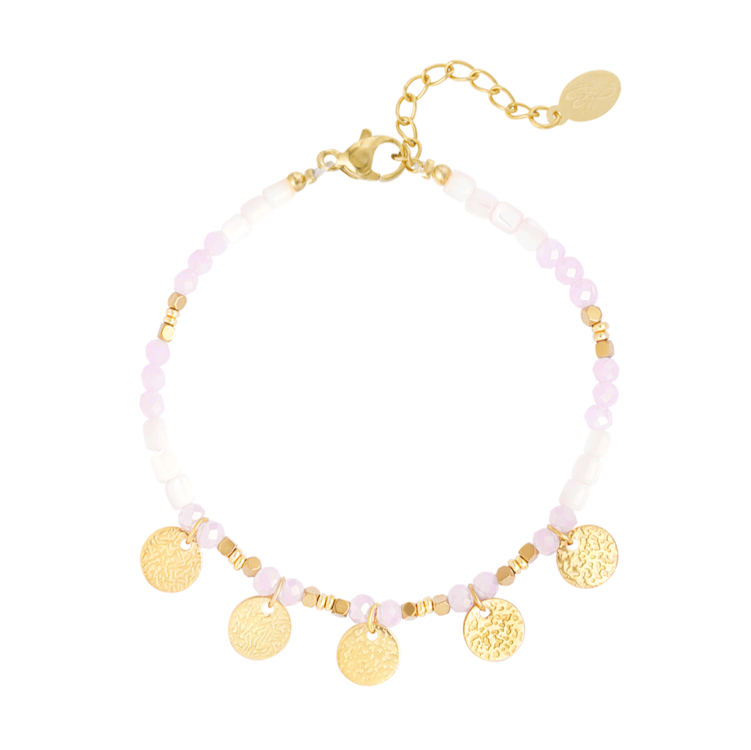 Armband free your mind - lichtroze