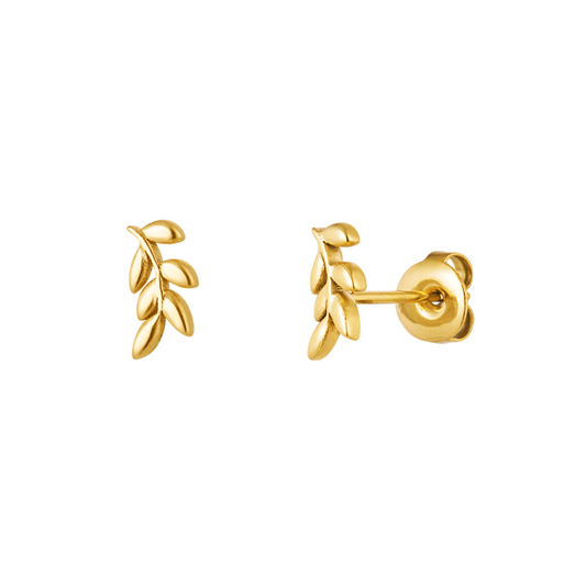 Oorstekers blaadjes - goud