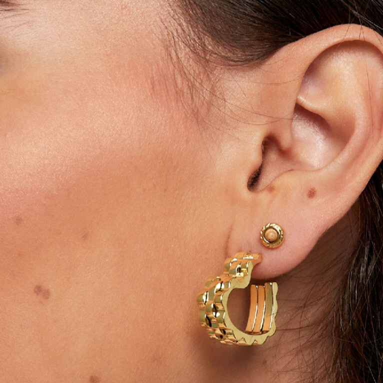 Oorstekers natuursteen basic - groen