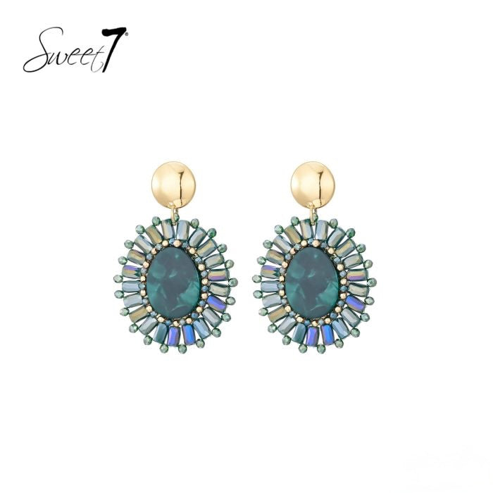 Sweet7 oorbellen - groen