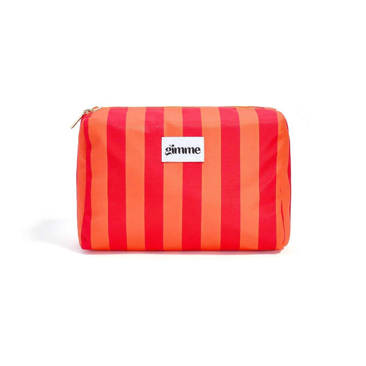Make-Up tasje met strepen oranje/roze
