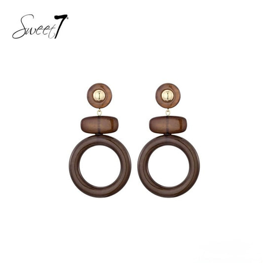 Sweet7 oorbellen - bruin