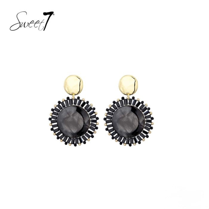 Sweet7 oorbellen - zwart