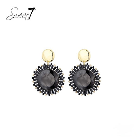 Sweet7 oorbellen - zwart