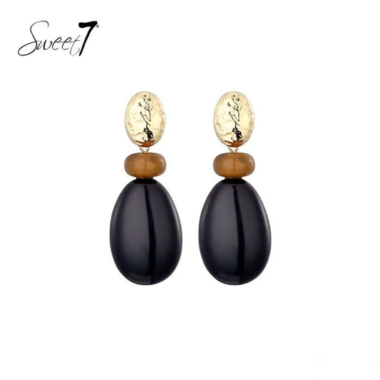 Sweet7 oorbellen - zwart