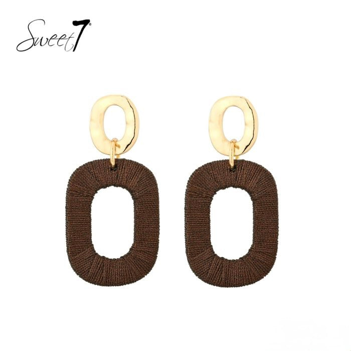 Sweet7 oorbellen - bruin