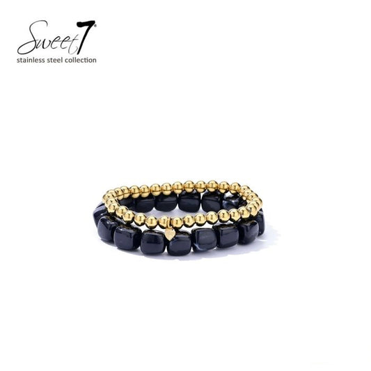 Sweet7 armbanden set - zwart