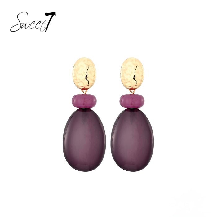 Sweet7 oorbellen - paars