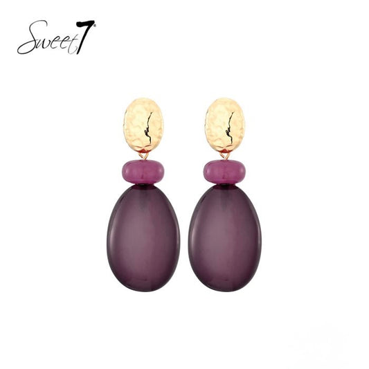 Sweet7 oorbellen - paars