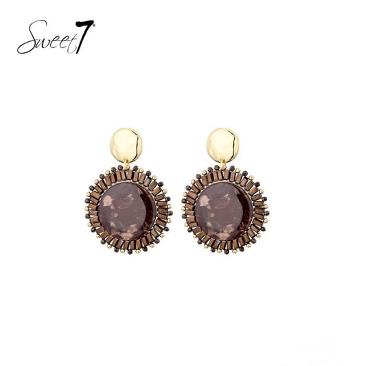 Sweet7 oorbellen - bruin