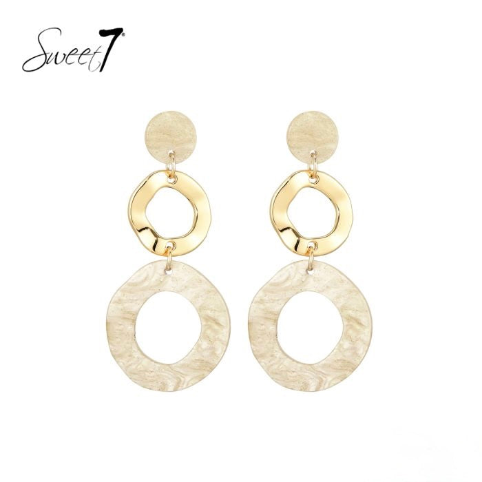 Sweet7 oorbellen - beige