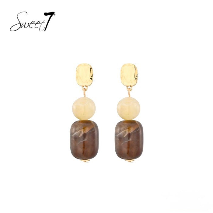 Sweet7 oorbellen - bruin